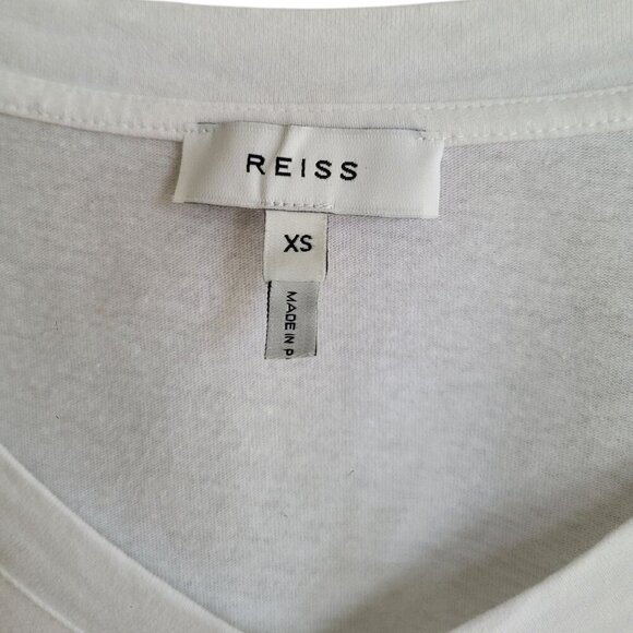 Reiss White Cotton Bailey T-Shirt XS - Picture 12 of 13